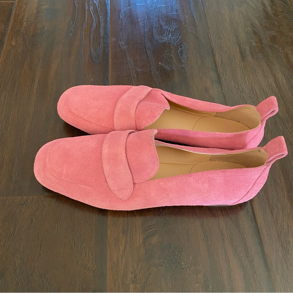 J. Crew Women's Pink Leather Upper Flat Shoe Size 7 - Picture 2 of 6